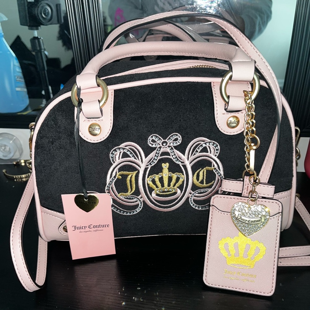 Juicy Couture Black and Pink Women's Bag
